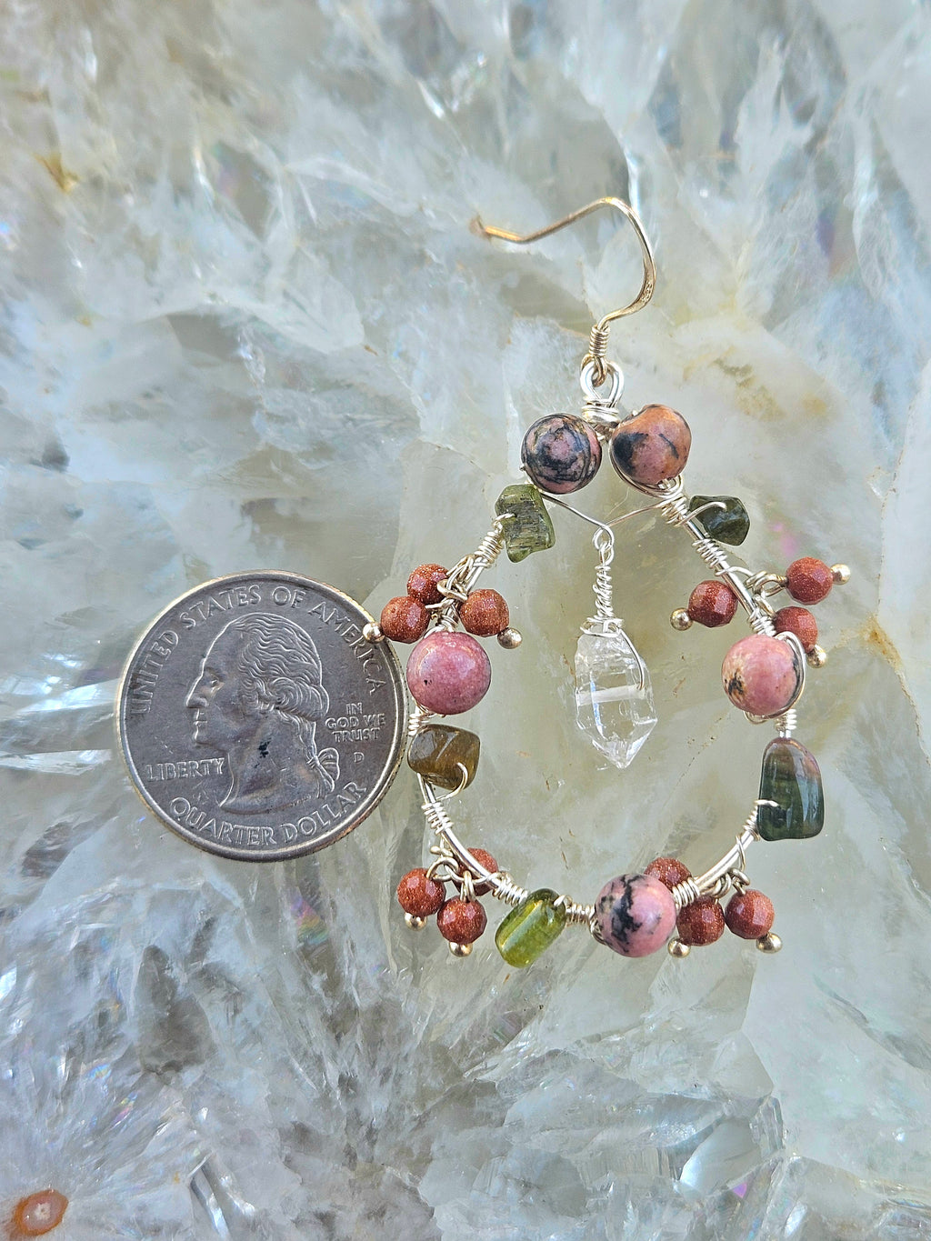Overgrown garden halo earrings