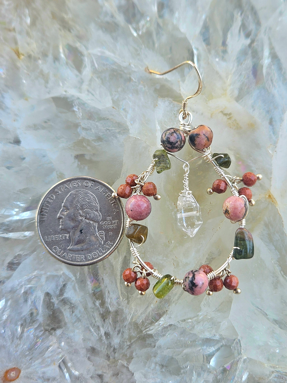 Overgrown garden halo earrings