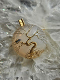 Agate tree pendant
