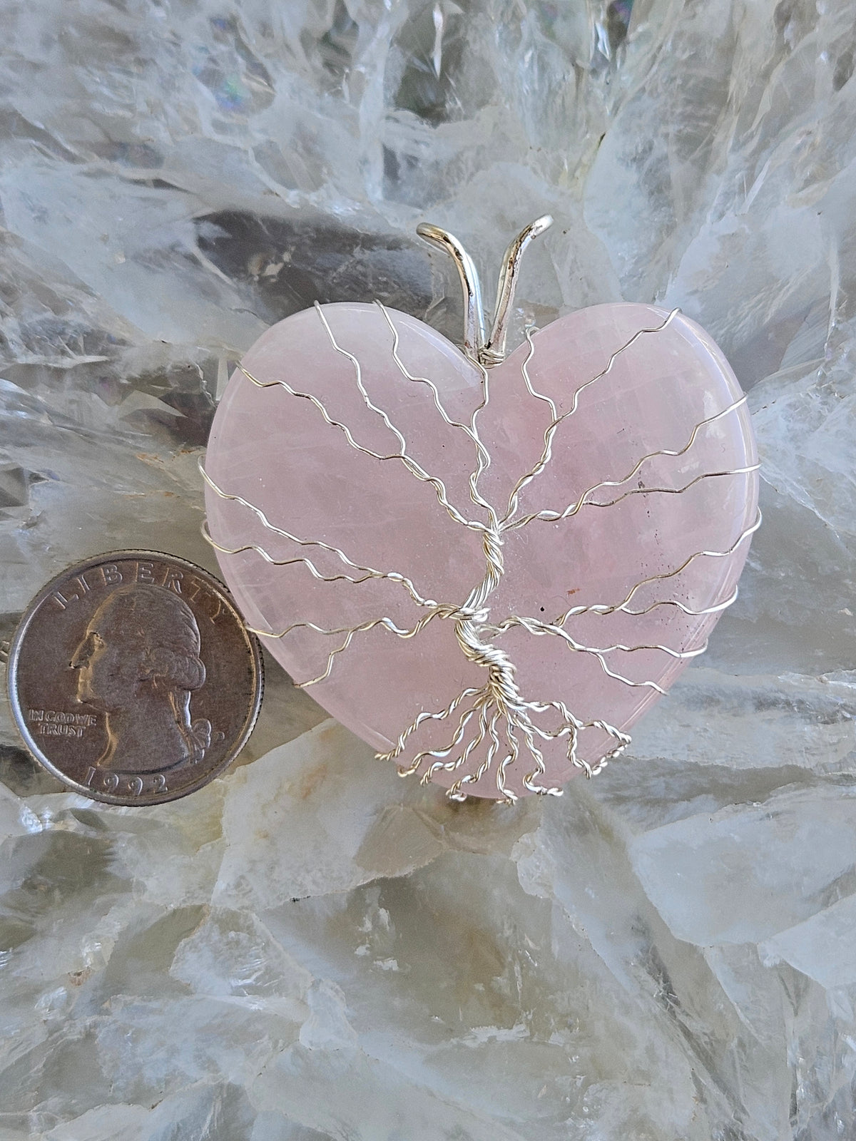 Rose quartz pendant