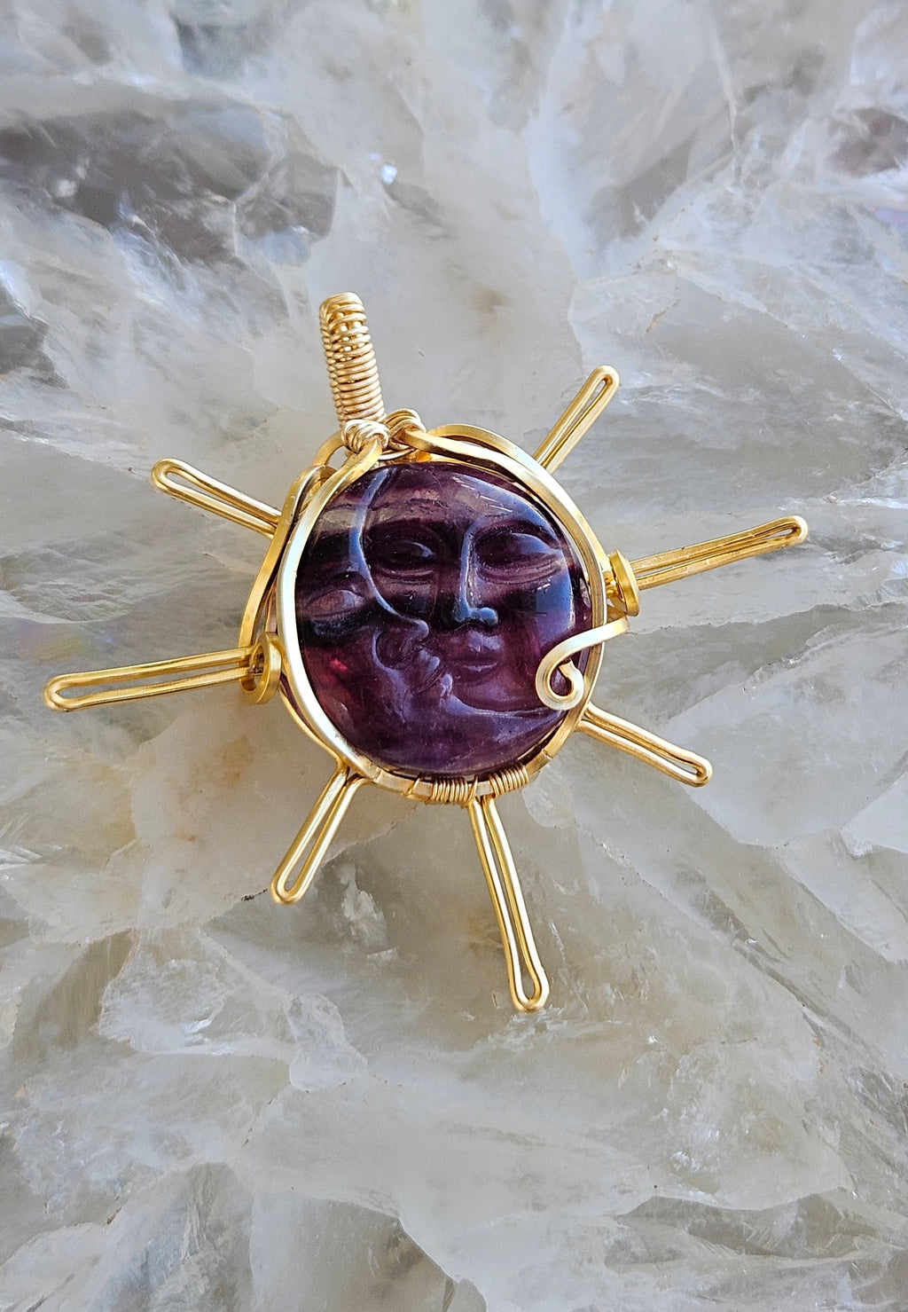 Sun and moon pendant