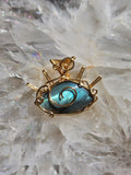 Labradorite eye pendant