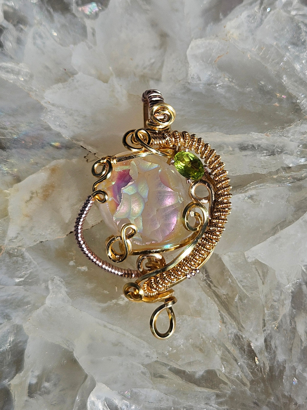 Angel aura agate pendant