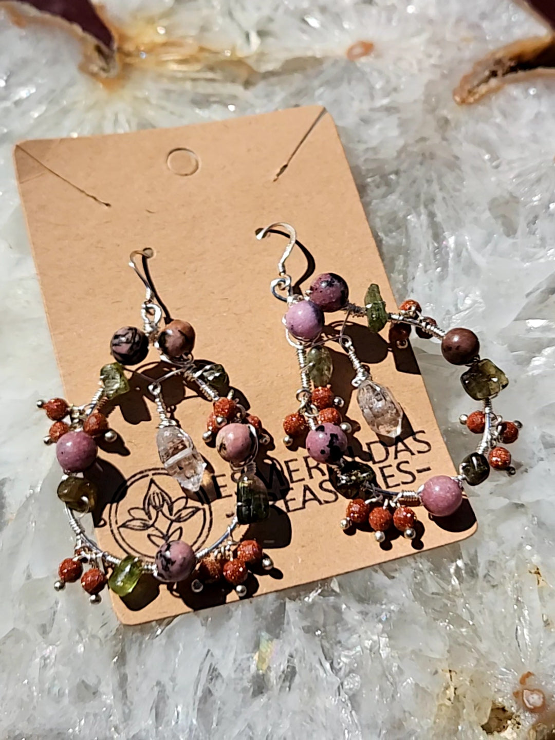 Overgrown garden halo earrings