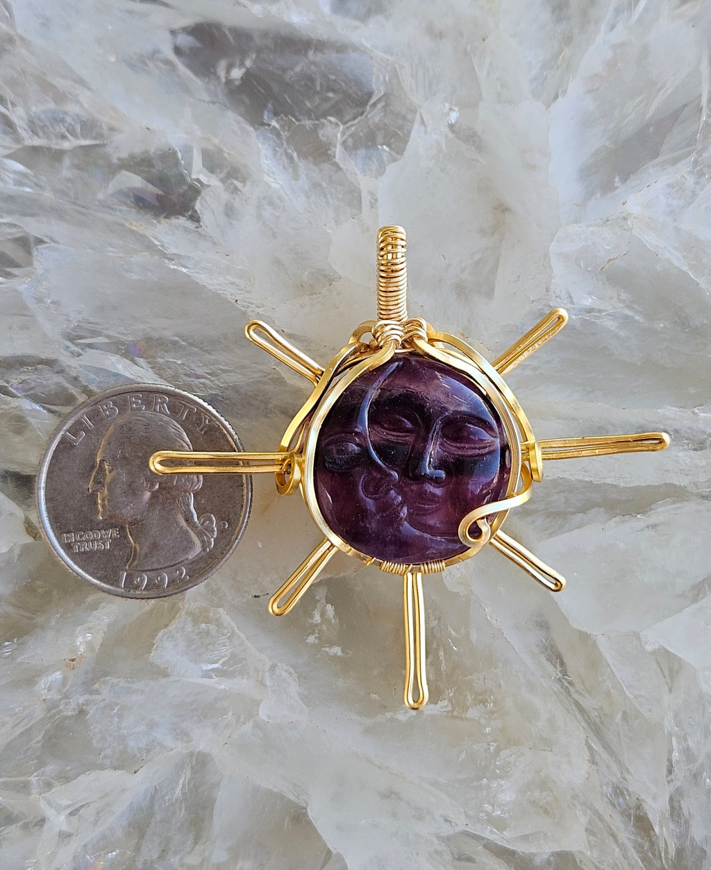 Sun and moon pendant