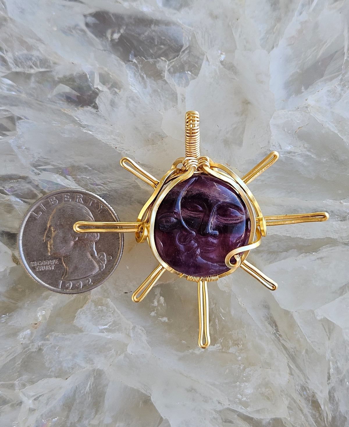 Sun and moon pendant