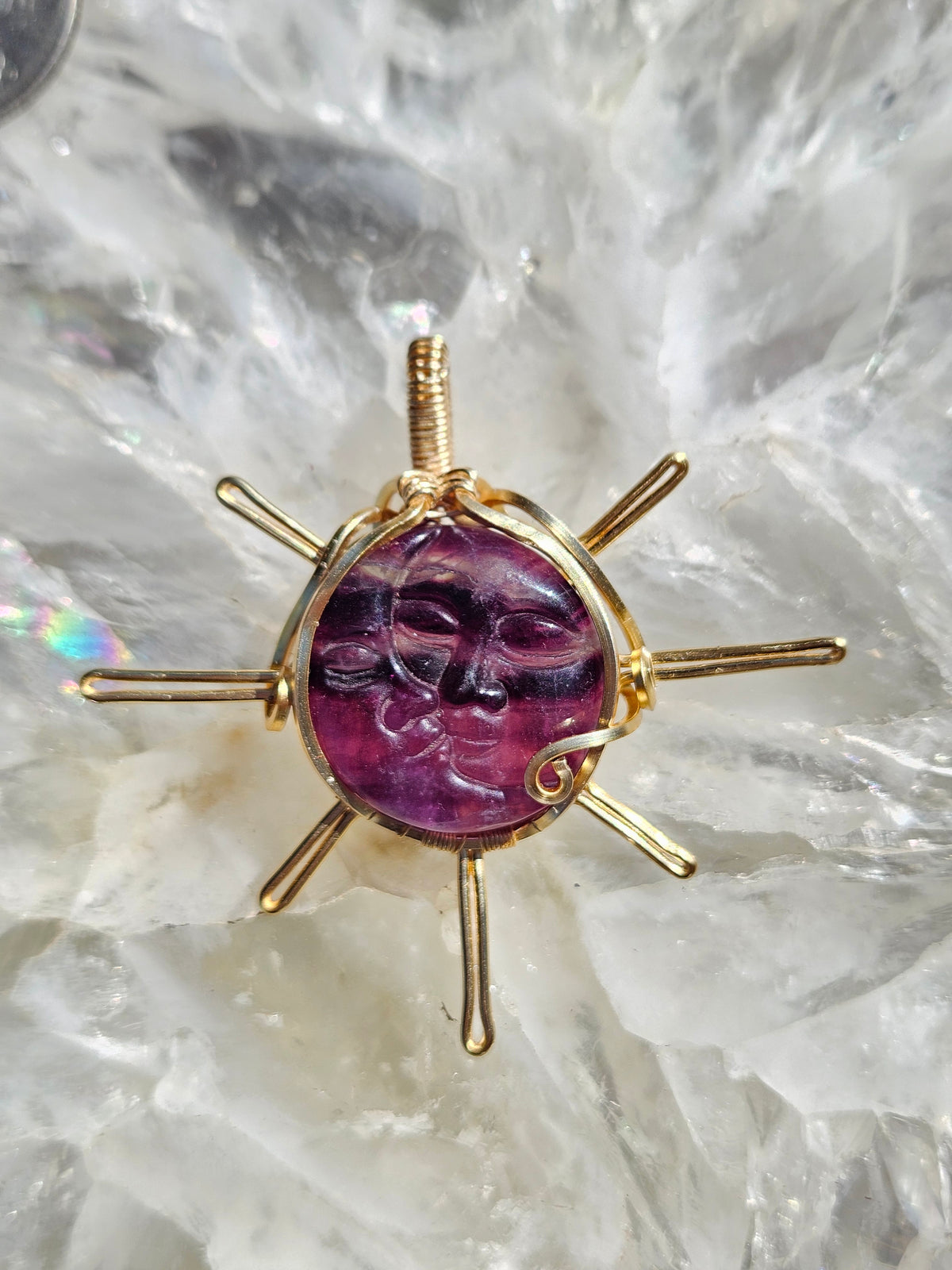 Sun and moon pendant