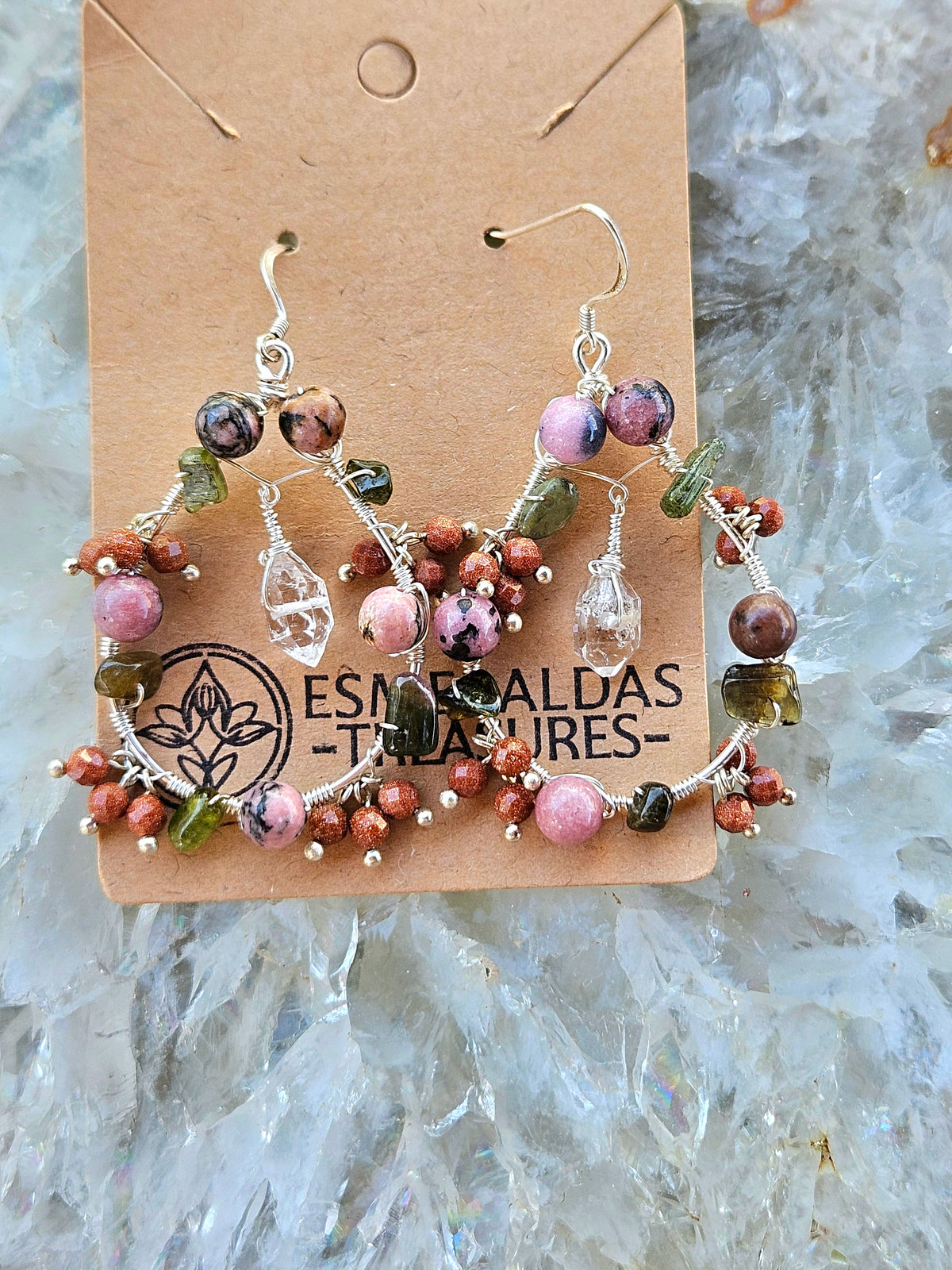 Overgrown garden halo earrings