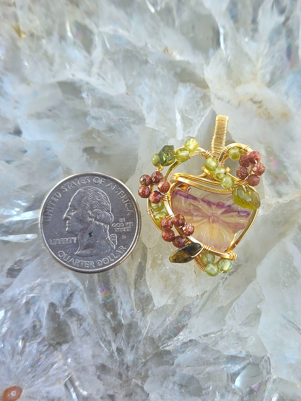 Overgrown Garden butterfly pendant