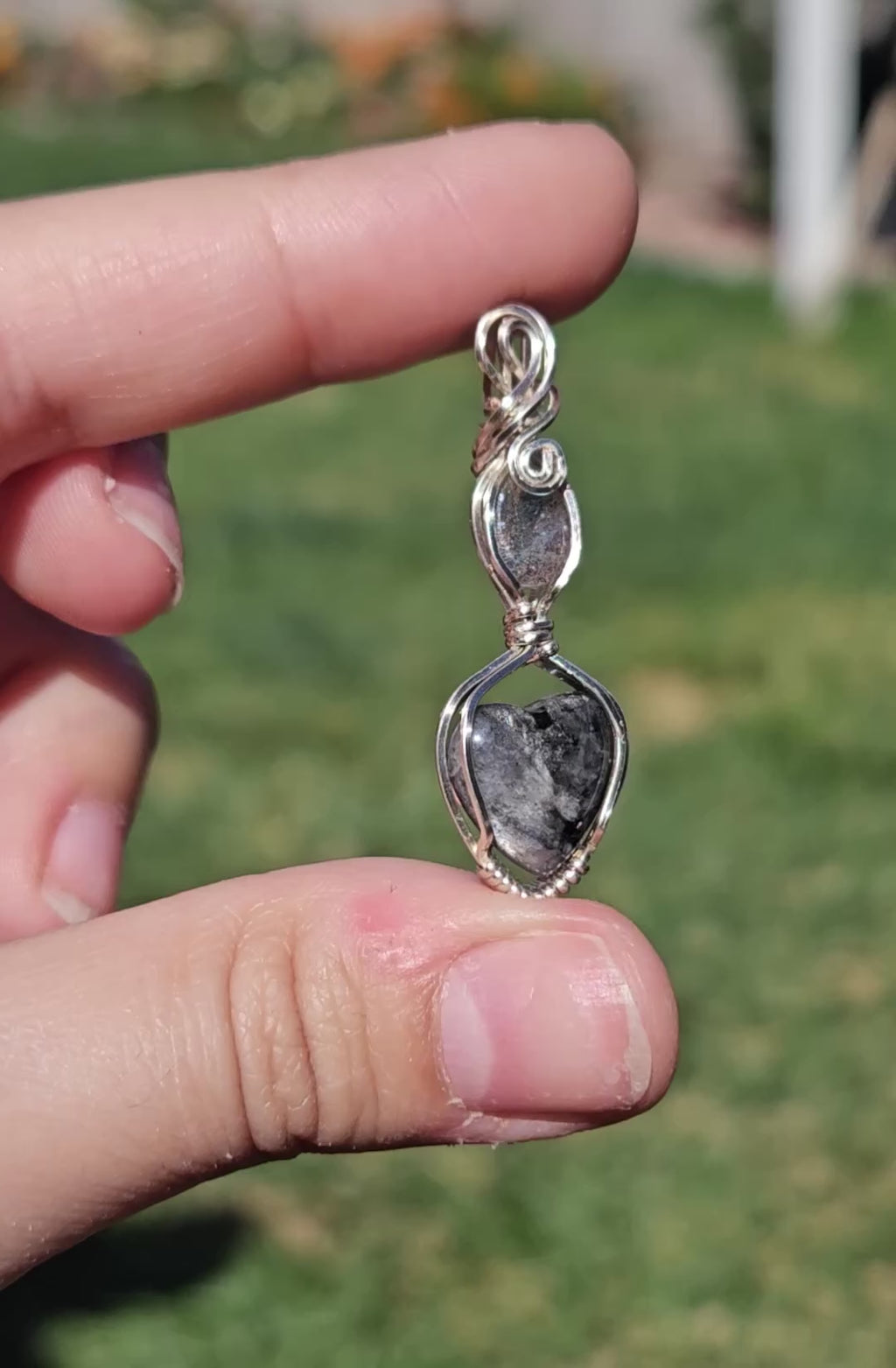 Larvakite pendant