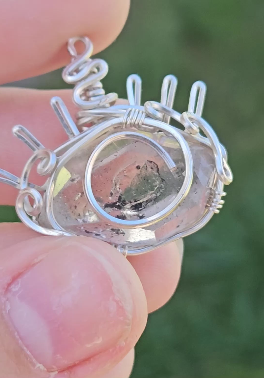 Enhydro quartz pendant